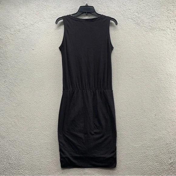 Athleta Westwood Bodycon Dress Black Tiered Waist Ruched Soft Stretch Size XS - Picture 13 of 16